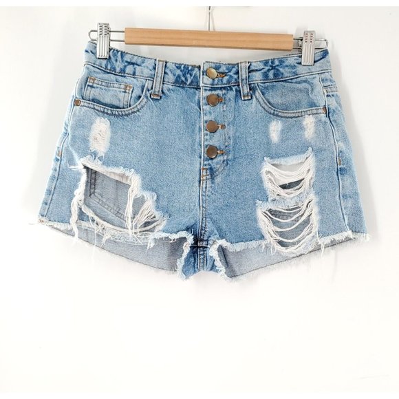 Forever 21 Women's Blue Cut Off Shorts Size‎ 27 - Picture 1 of 5